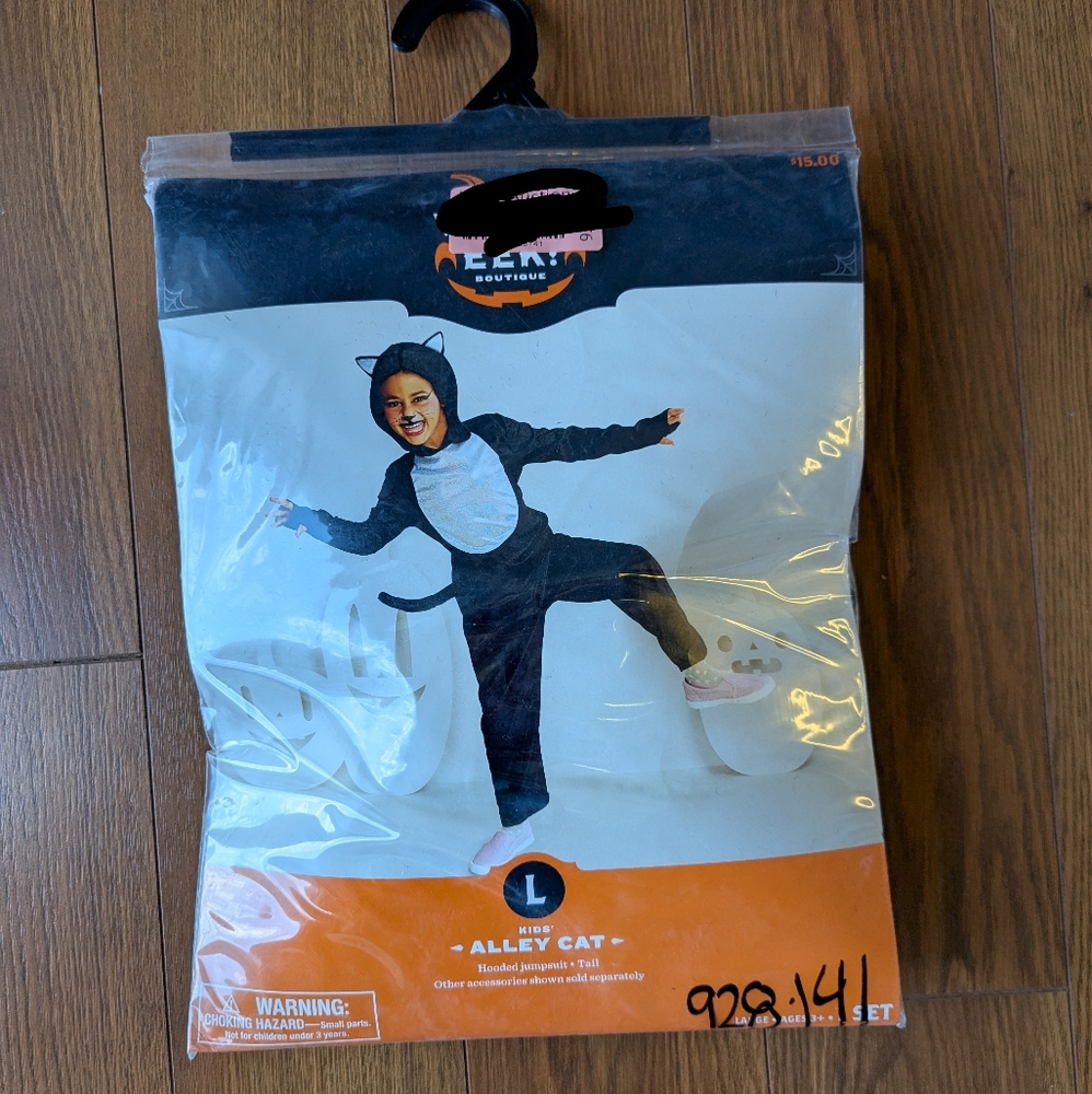 Hyde & Eek! Alley Cat Costume Kids Large New